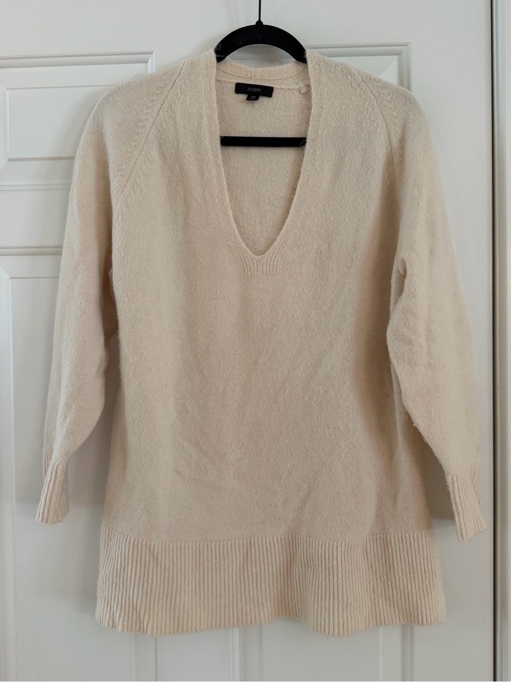 J Crew Cream V-Neck Women's Sweater